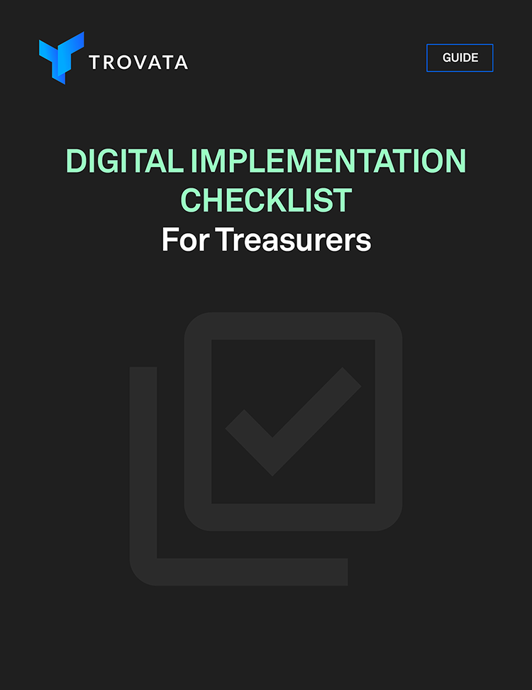 the digital implementation checklist for treasurers