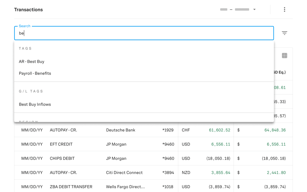 transactions search